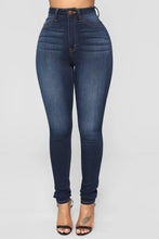 Load image into Gallery viewer, Women High Waist Stretch Hip Lift Denim Skinny Pants Jeans Full Length Sexy Slim Bleachded Solid Color Pants