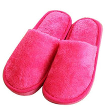 Load image into Gallery viewer, Women Home Slippers Autumn Winter Warm Furry Plush Shoes Indoor Bedroom Light EVA Couple Cotton Slipper House Memory Foam Slippers Furry Faux Fur Lined Bedroom Shoes