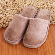 Load image into Gallery viewer, Women Home Slippers Autumn Winter Warm Furry Plush Shoes Indoor Bedroom Light EVA Couple Cotton Slipper House Memory Foam Slippers Furry Faux Fur Lined Bedroom Shoes