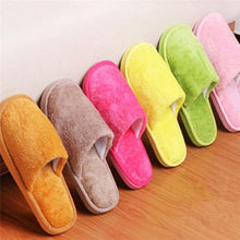 Load image into Gallery viewer, Women Home Slippers Indoor Bedroom Light Eva Couple Cotton Slipper Solid Soft Flip Flops Autumn Winter Warm Furry Plush House Slippers Cozy Memory Foam Washable For Summer Bedroom