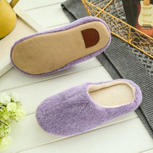 Load image into Gallery viewer, Women Indoor House Plush Soft Cute Cotton Slippers Shoes Non-slip Floor Home Slippers Slides For Bedroom Memory Foam Slippers Scuff Outdoor Indoor Warm Plush Bedroom Shoes With Fur Lining