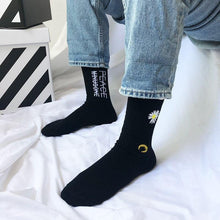 Load image into Gallery viewer, Women Korea Funny Socks Long Socks Black Cool Socks Harajuku GD Hip Hop Cotton Skateboard Socks Men New Trend Daisy Socks Men
