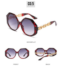 Load image into Gallery viewer, Women Large Hexagon Inspired Sunglasses Fashionable Big Frame & Polygonal Ladies Sunglasses Classic Retro Shape Street Shooting Sunglasses For Men And Women Sunglasses