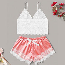 Load image into Gallery viewer, Women Luxury Bra Set Ladies Lingerie Set 2 Pieces Lace Bra And Panty Sets Strappy Lace Lingerie Set Lace Comfortable Polyester Sleepwear Underwear Tops Sets Lightweight Comfortable Design
