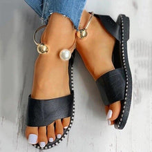 Load image into Gallery viewer, Women Luxury Party Sandals Fashion Summer Casual Black Business Sandals Buckle Straps Beach Shoes Retro Fashion Summer Women Shoes Print Casual Sandals