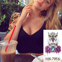 Load image into Gallery viewer, Women Luxury Temporary Stickers Realistic Body Tattoo Flowers Bird Elegant Big Design