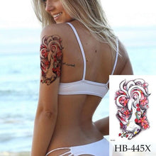 Load image into Gallery viewer, Women Luxury Temporary Stickers Realistic Body Tattoo Flowers Bird Elegant Big Design
