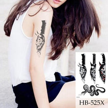 Load image into Gallery viewer, Women Luxury Temporary Stickers Realistic Body Tattoo Flowers Bird Elegant Big Design