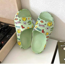Load image into Gallery viewer, Women Men Summer Slippers Beach Slides Sandals Cartoon Flip Flops Thick Soled Boys Girls Couples Bathroom Shoes Non-Slip Quick Drying Soft Massage Slides Comfortable Lightweight Open Toe Pool Spa Sandals
