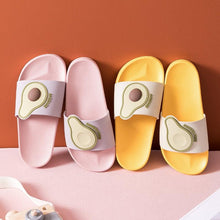 Load image into Gallery viewer, Women Men Summer Slippers Casual Sandals Beach Slides Fruits Avocado Flip Flops Non-Slip Soft Sole Bathroom Shoes Open Toe Soft Slippers Non-Slip Soft Shower Spa Bath Pool Gym House Sandals