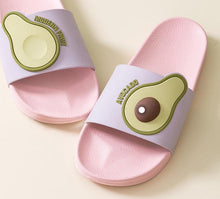 Load image into Gallery viewer, Women Men Summer Slippers Casual Sandals Beach Slides Fruits Avocado Flip Flops Non-Slip Soft Sole Bathroom Shoes Open Toe Soft Slippers Non-Slip Soft Shower Spa Bath Pool Gym House Sandals