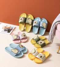 Load image into Gallery viewer, Women Men Summer Slippers Casual Sandals Beach Slides Fruits Avocado Flip Flops Non-Slip Soft Sole Bathroom Shoes Open Toe Soft Slippers Non-Slip Soft Shower Spa Bath Pool Gym House Sandals