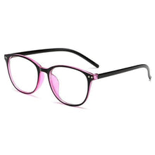 Load image into Gallery viewer, Women Myopia Glasses Ladies Blue And Anti Eye Strain Headache Computer Glasses Transparent Lens Film Coated Oval Formed Myopia Glasses -1.0 -1.5 -2.0 -2.5 -3.0 -3.5 -4.0 -4.5 -5.0 -5.5