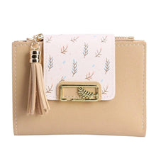Load image into Gallery viewer, Women Pink PU Leather Short Wallet Trendy New Fashion Vintage Mini Purses Cute Feather Design Wallets