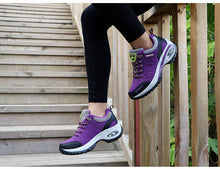 Load image into Gallery viewer, Women Running Air Cushion Athletic Sneakers Walking Breathable Sport Lace Up Hight Platform Casual Shoes Womens Mesh Sneakers Fashion Tennis Breathable Walking Gym Work Shoes