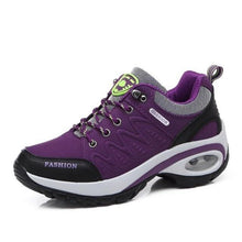 Load image into Gallery viewer, Women Running Air Cushion Athletic Sneakers Walking Breathable Sport Lace Up Hight Platform Casual Shoes Womens Mesh Sneakers Fashion Tennis Breathable Walking Gym Work Shoes