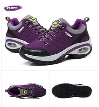 Load image into Gallery viewer, Women Running Air Cushion Athletic Sneakers Walking Breathable Sport Lace Up Hight Platform Casual Shoes Womens Mesh Sneakers Fashion Tennis Breathable Walking Gym Work Shoes