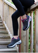 Load image into Gallery viewer, Women Running Air Cushion Athletic Sneakers Walking Breathable Sport Lace Up Hight Platform Casual Shoes Womens Mesh Sneakers Fashion Tennis Breathable Walking Gym Work Shoes