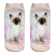 Load image into Gallery viewer, Women's Funny Animal Cute 3D Print Kitten Socks Women Ankle Socks Unisex Socks Fashion Socks Cartoon Cat Fashion Style Casual Boat Socks For Men And Women