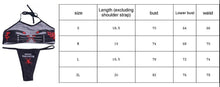 Load image into Gallery viewer, Women’s Funny Printed 2Pcs Bikini Suits Women's Scalloped Triangle Bikini Print Bottom Two Piece Swimsuit Deep V-neck Detachable Breast Pad Sling Tops with Triangle Bottoms Swimsuits