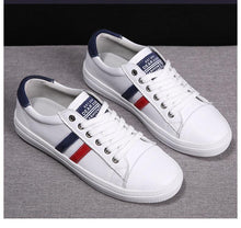 Load image into Gallery viewer, Women's Genuine Leather Sneakers Women Casual Fashionable Sports Shoes Vulcanized Woman White Flat White Sneakers Leather Casual Shoes White Tennis Sneakers