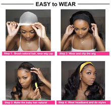 Load image into Gallery viewer, Women's Headband Wig Body Wave Natural Black Blonde Wigs with Headband Fake Hair Synthetic Wigs For Black Women Cosplay Wigs For Women Gifts for girlfriends