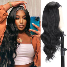 Load image into Gallery viewer, Women's Headband Wig Body Wave Natural Black Blonde Wigs with Headband Fake Hair Synthetic Wigs For Black Women Cosplay Wigs For Women Gifts for girlfriends