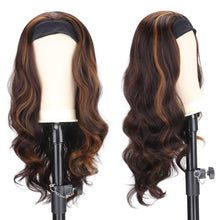 Load image into Gallery viewer, Women's Headband Wig Body Wave Natural Black Blonde Wigs with Headband Fake Hair Synthetic Wigs For Black Women Cosplay Wigs For Women Gifts for girlfriends