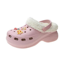 Load image into Gallery viewer, Women's Slippers Summer New Thick Soles Fashion Leather Shoes Flip Flops Women Clogs Winter Slippers Arch Support House Slippers Slip On Garden Shoes Warm Home Shoes