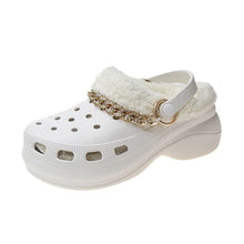 Load image into Gallery viewer, Women's Slippers Summer New Thick Soles Fashion Leather Shoes Flip Flops Women Clogs Winter Slippers Arch Support House Slippers Slip On Garden Shoes Warm Home Shoes