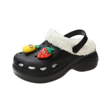 Load image into Gallery viewer, Women's Slippers Summer New Thick Soles Fashion Leather Shoes Flip Flops Women Clogs Winter Slippers Arch Support House Slippers Slip On Garden Shoes Warm Home Shoes