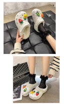 Load image into Gallery viewer, Women's Slippers Summer New Thick Soles Fashion Leather Shoes Flip Flops Women Clogs Winter Slippers Arch Support House Slippers Slip On Garden Shoes Warm Home Shoes