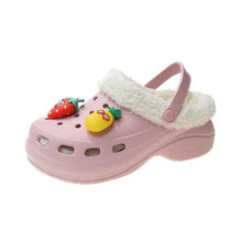 Load image into Gallery viewer, Women's Slippers Summer New Thick Soles Fashion Leather Shoes Flip Flops Women Clogs Winter Slippers Arch Support House Slippers Slip On Garden Shoes Warm Home Shoes