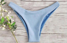 Load image into Gallery viewer, Women's Strapless Bowknot Split Bikini Swimsuit Swimming Suit For Women Women's Tie Knot Front Solid Color Bikini Set Swimsuit Bathing Suits High Cut Bikini Set Strapless Solid Color 2 Pieces Bathing Suit