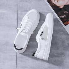 Load image into Gallery viewer, Women's White Casual Sneakers Spring Summer Breathable Flats Solid Color Mesh Shoes Fashion White Flat Sneakers Women Workout Tennis Walking Gym Fashion Sneakers