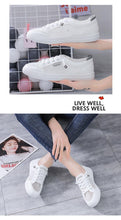 Load image into Gallery viewer, Women's White Casual Sneakers Spring Summer Breathable Flats Solid Color Mesh Shoes Fashion White Flat Sneakers Women Workout Tennis Walking Gym Fashion Sneakers