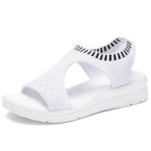 Load image into Gallery viewer, Women Sandals Breathable Comfort Walking Shoes Heels Summer Platform Sandal Casual Comfortable Sandals For Women Ankle Elastic Lightweight Soft Modern Beach Sandals