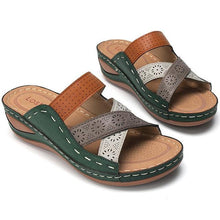 Load image into Gallery viewer, Women Sandals Fashion Shoes Summer Shoes With Heels Flip Flops Women Beach Casual Shoes Comfort Slip On Sandal Vintage Casual Summer Open Toe Low Heel Slipper Flat Shoes