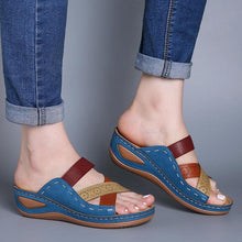 Load image into Gallery viewer, Women Sandals Fashion Shoes Summer Shoes With Heels Flip Flops Women Beach Casual Shoes Comfort Slip On Sandal Vintage Casual Summer Open Toe Low Heel Slipper Flat Shoes