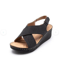 Load image into Gallery viewer, Women Sandals New Summer Shoes Woman Sewing Hollow Out Casual Leather Comfortable Retro Sandals Cutout Leather Crisscross Open Toe Women Casual Summer Platform Walking Shoes