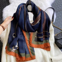 Load image into Gallery viewer, Women Scarf Leopard Print Cotton Large Size Scarfs For Winter Shawls Winter Warm Casual Wear For Women Lovely Floral Tassel Cotton ab Shawls Lady Silk Wraps Scarves