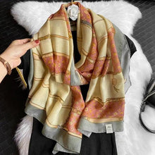 Load image into Gallery viewer, Women Scarf Leopard Print Cotton Large Size Scarfs For Winter Shawls Winter Warm Casual Wear For Women Lovely Floral Tassel Cotton ab Shawls Lady Silk Wraps Scarves