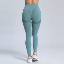 Load image into Gallery viewer, Women Seamless Workout Leggings High Waist Push Up Leggings Seamless Leggings Women Yoga Pants Fitness Push Up Leggings Workout Gym Pants Female Ladies Fashion Legging Bright Colors Yellow Sports Leggings