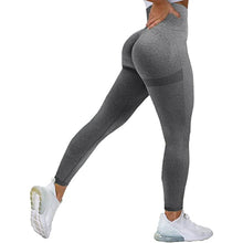 Load image into Gallery viewer, Women Seamless Workout Leggings High Waist Push Up Leggings Seamless Leggings Women Yoga Pants Fitness Push Up Leggings Workout Gym Pants Female Ladies Fashion Legging Bright Colors Yellow Sports Leggings