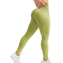 Load image into Gallery viewer, Women Seamless Workout Leggings High Waist Push Up Leggings Seamless Leggings Women Yoga Pants Fitness Push Up Leggings Workout Gym Pants Female Ladies Fashion Legging Bright Colors Yellow Sports Leggings