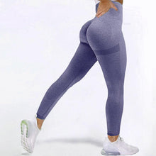 Load image into Gallery viewer, Women Seamless Workout Leggings High Waist Push Up Leggings Seamless Leggings Women Yoga Pants Fitness Push Up Leggings Workout Gym Pants Female Ladies Fashion Legging Bright Colors Yellow Sports Leggings