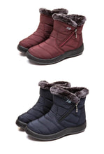 Load image into Gallery viewer, Women Snow Boots Warm Short Fur Plush Winter Ankle Boots Zip Comfort Warm Shoes Anti-Slip Fur Lined Ankle Short Boots Waterproof Slip On Outdoor Lightweight Shoes