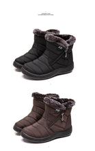 Load image into Gallery viewer, Women Snow Boots Warm Short Fur Plush Winter Ankle Boots Zip Comfort Warm Shoes Anti-Slip Fur Lined Ankle Short Boots Waterproof Slip On Outdoor Lightweight Shoes