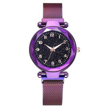 Load image into Gallery viewer, Women Starry Sky Clock Luxury Women Watches Fashion Diamond Quartz Wristwatches Women's Fashion Starry Sky Watch Luxury Analog Stardust Watches For Girls Casual Luminous Ladies Wrist Watch With Stainless Steel Mesh Band Dress Watch