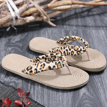 Load image into Gallery viewer, Women Summer Floral Flip Flops Beach Sandals Thongs Slippers Hemp Rope Travel Flip-Flops Unisex Home Slippers Flax Women House Slipper Open-Toe Breathable Slippers